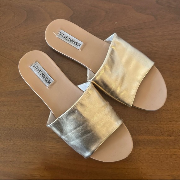 Steve Madden Shoes - Steve Madden | Gold Slide Sandals